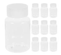 EXCEART 10pcs Plastic Clear Pill Bottles 80ml PET Container Bottles Pill Dispenser Empty Capsule Container Tablet Storage Holder Refillable Tablet Storage Holder for Dispense Different Items