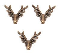 EXCEART 10sets Retro Deer Shape Zinc Alloy Snap Button Clasp Fittings for Crafting Buckle Accessories Base for Bags Wallets and Costumes Bronze