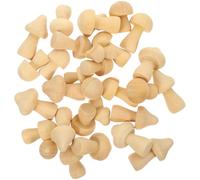 EXCEART 120 Pcs White Germwood Mushroom Unfinished Mushroom Wooden s Tiny Things Mini Wooden s for Craft Blank Wood Child Decoration Number