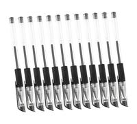 EXCEART 12pcs 0.5mm Fin Point Gel Ballpoint Pens for Students Home Office | Plastic Simple Design, Smooth Writing and Comfortable Grip, Extra Fine Pen, Black 12 Pack