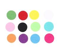 EXCEART 12Pcs Assorted Color Essential Oil Diffuser Refill Pads for Necklace and Car Use Round Fiber Cotton Replacement Pads for Aromatherapy Pendant Lockets