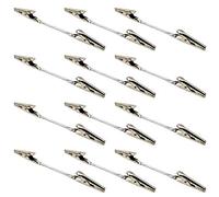 EXCEART 12Pcs Metal Wire Alligator Clamp Long- Tailed Crocodile Clips with Double Heads Clip Clasp for DIY Card Holding Photo Standing Decoration Accessories