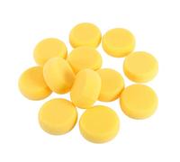 EXCEART 12pcs Painting Sponge Round Synthetic Artist Sponges Watercolor Sponges Yellow Painting Sponges Foam Artist Sponges Multi-Purpose Craft Sponges for Painting, Crafts, Ceramics, Household Use
