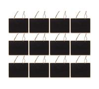 EXCEART 12pcs Small Blackboard Message Blackboard Framed Chalkboard Hanging Blackboard Sign Decorations Frames Kids Out Door Decor Chalkboards Wall Plaque Wooden Indicator Double Sided