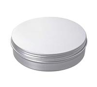 EXCEART 150ml Aluminum Tin Cans Round Balm Tins Cans Empty Containers with Screw Lids for Salve Spice Candy Cosmetic Lip Balm Candle Silver