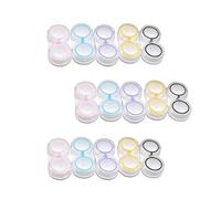 Exceart 15pcs Clear Cute Contact Lens Case Leak-Proof Durable Portable Storage Case Dual Box Container Holder for Contact Lense