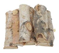 EXCEART 16 Pcs Natural Wood Log Wedding Decor Split Birch Firewood Natural Home Decor Wedding Decoration Christmas Decor Christmas Photo Props Natural Wood Blocks Log Chips Round Stick