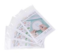 EXCEART 16pcs Wash Away Water Soluble Embroidery Stabilizer Clear Embroidery Stabilizers with 8 Transfer Paper Water Soluble Film for Embroidery Topping Film 25X25cm