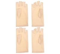 EXCEART 2 Pairs Half Finger Gloves Breathable Cycling UV Resistant
