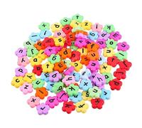 EXCEART 200pcs Acrylic Letter Beads for DIY Crafting Flower Shape Beads and Alphabet for Jewellery Making Supplies