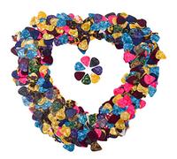 EXCEART 200pcs Celluloid Guitar Pick Plectrum Heart Shaped Guitar Pick for Ukulele Abs Material Accessories for Playing Random Color