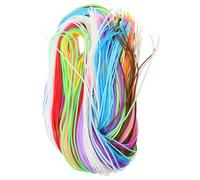 EXCEART 200pcs Coloured Cord for Crafting, Plastic String Lacing Cord for Bracelet Making, 1.8mm PVC Strings