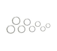 EXCEART 200pcs Stainless Steel Split Rings for Bag Buckles Jewelry and Key Chains Open Circles for Craft Projects