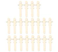 EXCEART 20PCS People Craft Sticks Wooden People Shaped Sticks Family Set Popsicle Ice Ice Cream Sticks Treat Sticks Slices Cutout for DIY Miniature 14x4. 8x3MM