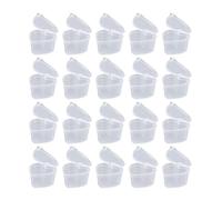 EXCEART 25PCS Heart Shape Clear Jar - Transparent Plastic Storage Boxes for Makeup, Jewelry, and Diy Crafts - 1.8 X 2 X 1.2 Inches - Mini Empty Refillable Containers for Travel and Home Organization