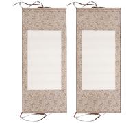 EXCEART 2Pcs Blank Chinese Scroll Paper for Calligraphy and Painting Vintage Parchment Scrolls for Home Decoration and Art Projects