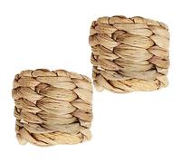 EXCEART 2pcs Farmhouse Woven Napkin Rings Napkin Holders Wicker Napkin Ring Decorative Serviette Rings Napkin Buckles for Family Gatherings Wedding Restaurant Table Decor