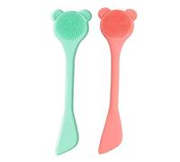 EXCEART 2pcs Silicone Nose Brush Set Gentle Face Cleaning Tools for Daily Use Ergonomic Design Safe for Skin Types Soft Silicone Green and Orange
