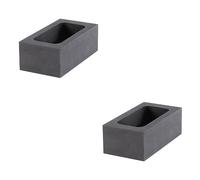EXCEART 2pcs Thick Graphite Ingot Mold for Non-Ferrous Metal Casting Foundry Mould Melting and Refining Scrap Bar