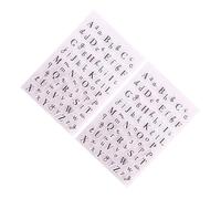 EXCEART 2pcs TPR Alphabet Stamps Set with Self Clinging and See-Through Features for DIY Scrapbooking and Photo Albums with Protective Acetate Sheet