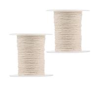 EXCEART 2rolls Candle Wick Cotton Thread Meters of Pure Cotton Diy Candle Rope Smokeless Wick Spool for Craft Making Supplies Total