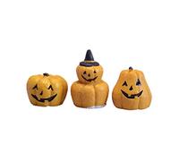 EXCEART 3 Pack Halloween Resin Pumpkin Miniature Figurines Desktop Ornaments Fairy Garden Miniature Micro Landscape Garden Courtyard Desktop Decor Props Mini Sculpture Craft Doll House Accessories