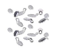 EXCEART 30 Pcs Silver Plated Glue-on Earring Bails for Jewelry Making, Fast and Easy to Use, Suitable for Earrings and Necklaces, DIY Crafting Accessories