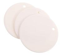 EXCEART 3pcs Ceramic Pendant Diy Blank Ceramic Ornaments Ornament for Diy Tree Decorations Tile Paint Accessories Office White Christmas s