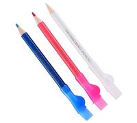 EXCEART 3pcs Fabric Chalk Marker Pen with Brush - Sewing Pen Tailor Chalk for Dressmaking Assorted Colors