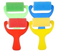 EXCEART 4 Pcs Paint Kit for Kids Paint Roller Kit Kids Roller Drawing Supplies Diy ing Foam s s Sponge Brayer Graffiti Foam Brush Child