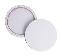 EXCEART 40Cm Round Cotton Canvas Frame for Oil Acrylic Painting DIY - Wooden Stretched Canvas Board for Artists