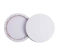 EXCEART 40Cm Round Cotton Canvas Frame for Oil Acrylic Painting DIY - Wooden Stretched Canvas Board for Artists