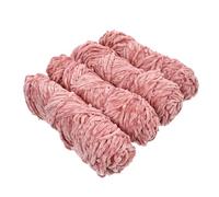 EXCEART 4pcs Pink Chenille Wool Yarn for Hand Knitting DIY, Easy to Carry and Light Portable Material Suitable for Clothes for Small Animals and Hats, for Knit the Train or Other