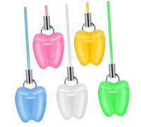 EXCEART 5pcs Tooth Boxes for Lost Teeth for Kids Baby Gift Tooth Holders for Kids at School Treasure Chest White Tooth Carrier Gifts Necklace Baby Tooth Saver Child Preservation Box Single