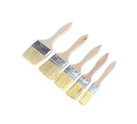 Exceart 5pcs Wooden Handle Painting Brushes Professional Paint Chip Brushes Natural Bristles for Wall Furniture Painting Barbecue