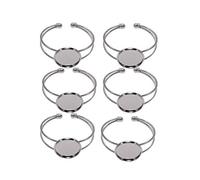 EXCEART 6pcs Copper Friendship Bracelet Glass Bangles Bracelet Tray Bracelet Cabochon Setting Friendship Braclets DIY Pendant Base Bracelets Glass Chain Bottom Bracket Vintage