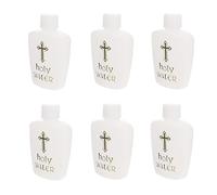 EXCEART 6pcs Holy Water Bottles for Baptism Party Empty Decorative Containers Cross Design Lightweight Reusable for Religious Ceremonies and Home Use