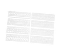 EXCEART 8pcs Drawing Stencils Versatile Painting Templates for Scrapbooking School Projects and Crafts Letter and Number Designs Wavy Alphabet Shapes