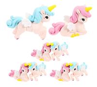EXCEART 8pcs Micro Landscape Decoration Terrariums Unicorn Statue Unicorn Sculpture Car Dashboard Decorations Fairy Gardens Accessories Miniature Unicorn Figurines Toys Set Modeling Resin