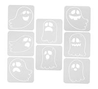 EXCEART 8Pcs Scrapbook Drawing Template Halloween Stencil Template Holiday die cuts Hollow Out Ghost Stencils Halloween Painting Stencils platic Cutting Dies Stencil Template