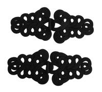 EXCEART Ancient Costume Buttons 2 Pairs Han Suit Buckles Performance Waist Seal Accessories with Chinese Knot Frog Closures for Cheongsam Dress Coat Fasteners