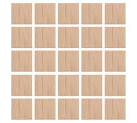 EXCEART Bamboo Sheet Material 25 Pcs 1.18 Inch Square Unfinished Bamboo Pieces for DIY Crafts Painting Carving and Scrapbooking