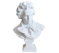EXCEART Beethoven Bust Sculpture Made of Resin - European Ischer Style Portrait Statue for Living Room, Hotel and Porch Decoration, Realistic and Detailed