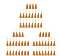 EXCEART Broomstick 60 pcs Accessories Doll Broom Props Landscape Straw Decor Ornament Toys Kids Wooden Mops Craft Tool Broomstick Mini Ornaments Toy Dollhouse Cleaning House Diy for with