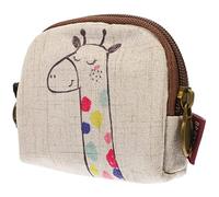 EXCEART Cartoon Giraffe Key Bag Small Zipper Pouch Compact Change Purse Key Storage Organizer Portable Travel Coin Wallet