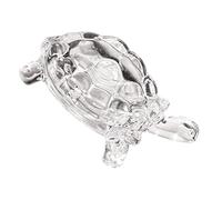 EXCEART Chinese Feng Shui Tortoise 1Pcs Crystal Glass Turtle Statue Feng Shui Ornament Lucky Gift Fortune Adornment of Good Health