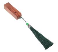 EXCEART Chinese Name Stamp Seal Tassel Sandalwood Art Supply for Projects for Signature Practice and Crafting Unique Decorative Touch