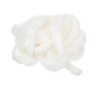 EXCEART Christmas Fabric Ribbon 5.5cm Wide Faux Trim Artificial Ribbon Stripe 5 Meters White Christmas Tree Winding, Garland, Costume, Sewing