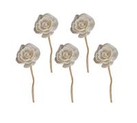 Exceart Diffuser Sticks Wood Rattan Reed Diffuser Sticks Natural Essential Oil Aroma Artificial Flower for Office Home Decor 5Pcs Wavy Reed Diffuser