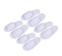 EXCEART Disposable Slippers 4 Pairs White Toweling Eva Travel